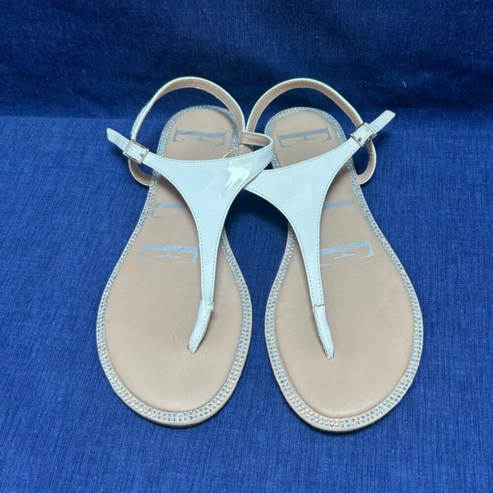 Lightly worn size 10  White Vinyl Elle sandals